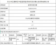 五通桥区中医医院医用灰阶显示器比选采购结果